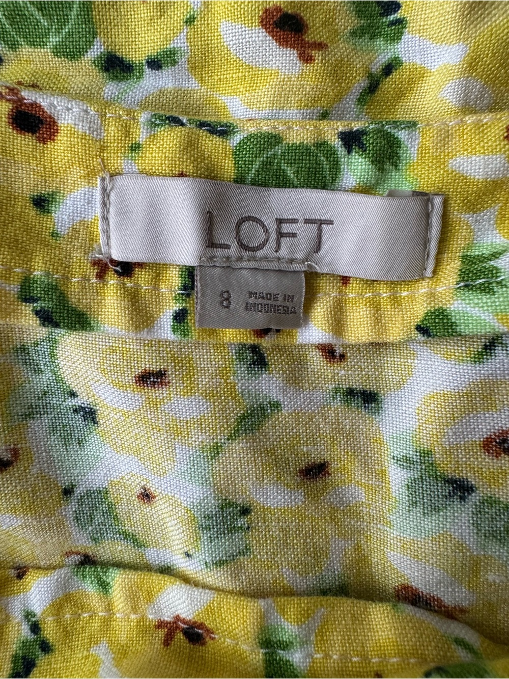 Loft Yellow Floral Skirt 8 - Picture 3 of 4